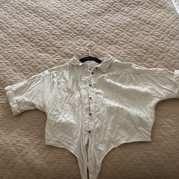 BDG collared cropped tie top - Picture 2 of 6